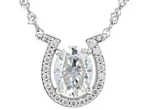 Moissanite Platineve Horseshoe Necklace 2.31ctw DEW
