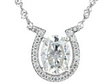Moissanite Platineve Horseshoe Necklace 2.31ctw DEW