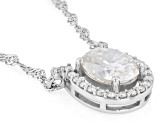 Moissanite Platineve Horseshoe Necklace 2.31ctw DEW