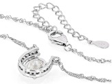 Moissanite Platineve Horseshoe Necklace 2.31ctw DEW