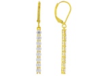 Moissanite 14K Yellow Gold Over Silver Drop Earrings 1.60ctw DEW