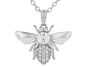 Moissanite Platineve Bee Pendant 0.61ctw DEW