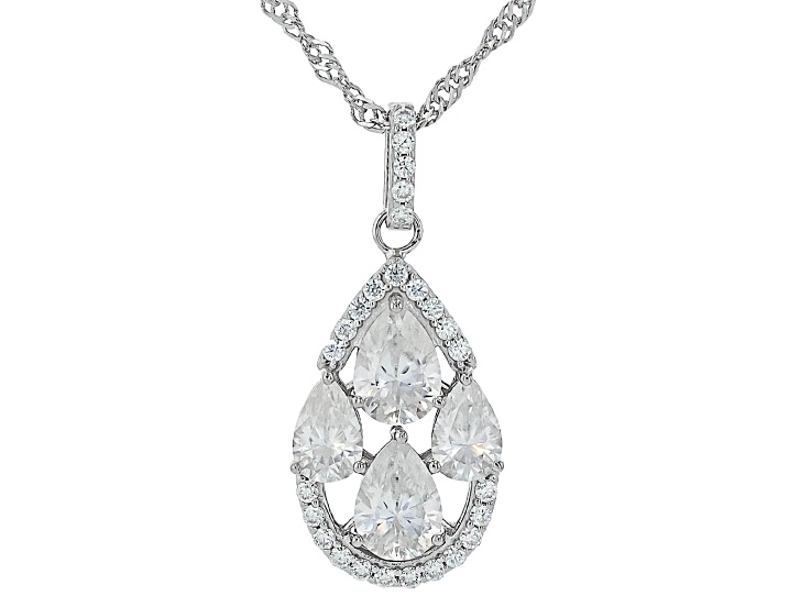 Moissanite Platineve Pendant 2.68ctw DEW