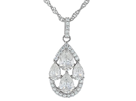 Moissanite Platineve Pendant 2.68ctw DEW