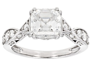Moissanite Platineve Engagement Ring 2.63ctw DEW.
