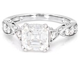 Moissanite Platineve Engagement Ring 2.63ctw DEW.