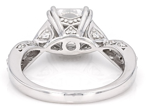 Moissanite Platineve Engagement Ring 2.63ctw DEW.