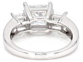 Moissanite Platineve Three Stone Ring 2.94ctw Dew