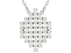 Marquise Moissanite Platineve Cluster Necklace 1.61ctw DEW