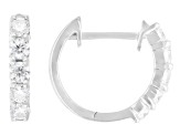 Moissanite Platineve Hoop Earrings 0.50ctw DEW
