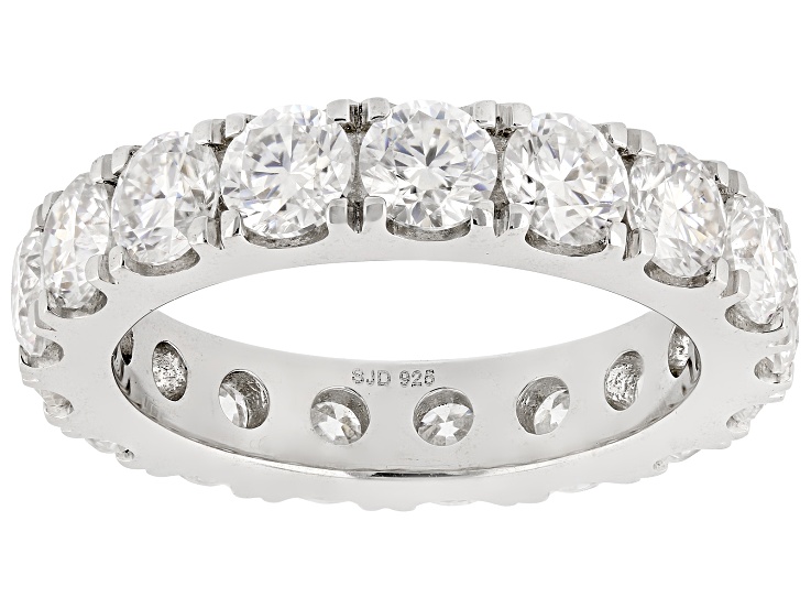 Moissanite Platineve Eternity Band Ring 3.91ctw DEW. - JMF687 | JTV