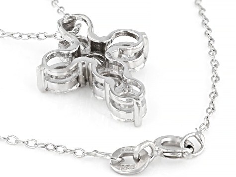 Moissanite Platineve Cross Pendant 1.98ctw DEW.