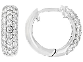 Moissanite Platineve Hoop Earrings 1.00ctw DEW.