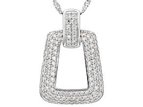 Moissanite Platineve Drop Pendant 1.16ctw DEW.