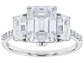 Moissanite Platineve Ring 3.90ctw DEW.