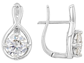 Moissanite Platineve Earrings 1.60ctw DEW.
