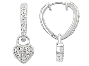 Moissanite Platineve Hoop Earrings 0.62ctw DEW
