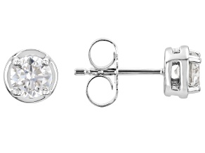 Moissanite Platineve Stud Earrings 1.00ctw
