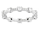 Moissanite Platineve Eternity Ring 0.12ctw DEW