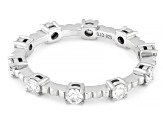 Moissanite Platineve Eternity Ring 0.12ctw DEW