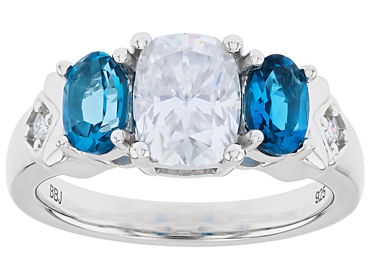 ☆Ravijour☆グラデーションBlue☆D70-75Tバック☆セット Cushion Cut And Round Moissanite With Oval London Blue Topaz