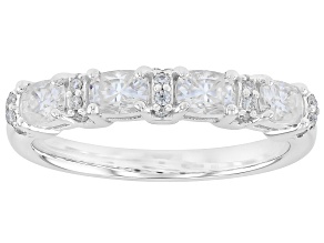 Moissanite Platineve Band Ring 1.08ctw DEW.