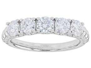 Moissanite Platineve Band Ring 1.15ctw DEW.