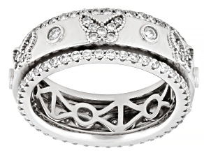 Moissanite Platineve Butterfly Spinner Ring 1.52ctw DEW