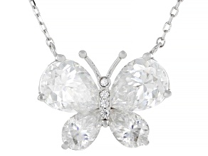Moissanite Platineve Butterfly Necklace 3.10ctw DEW