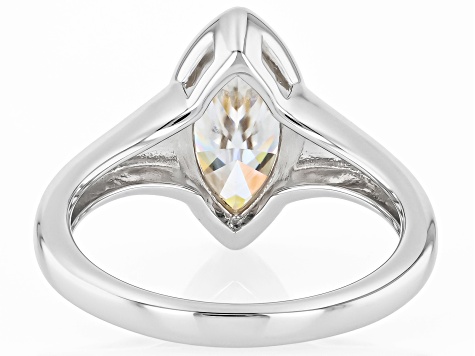 ジュン　クリスチーヌ　フランソワ　マーサ Marquise Moissanite Platineve and 14k Yellow Gold Over Silver