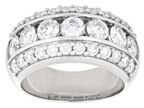 Moissanite Platineve Multirow Ring 2.33ctw DEW.
