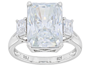 Radiant Cut Moissanite Platineve 3-Stone Ring 9.96ctw DEW