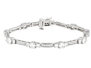 Moissanite Platineve Tennis Bracelet 5.31ctw DEW