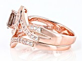 Pink Garnet 18K Rose Gold Over Sterling Silver Ring 0.83ctw