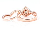 Pink Garnet 18K Rose Gold Over Sterling Silver Ring 0.83ctw