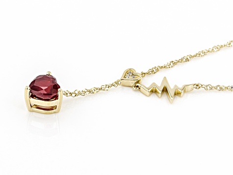 Red Mahaleo® Ruby 10K Yellow Gold Necklace 1.03ctw