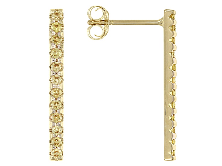 Modern 14k Yellow Gold 1.20ctw Diamond Earring Studs