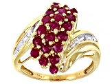 Red  Ruby 10k Yellow Gold Ring 1.77ctw