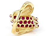 Red  Ruby 10k Yellow Gold Ring 1.77ctw
