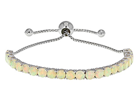 Ethiopian Opal Sterling Silver Adjule Bracelet 3 11ctw Jph522 Ethiopian Opal Sterling Silver Adjule Bracelet 3 11ctw