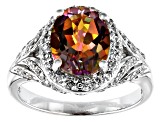 Multi Color Quartz Rhodium Over Silver Ring 2.49ctw