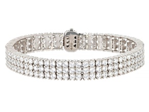 Judith Ripka White Cubic Zirconia Rhodium Over Sterling Silver Bracelet 20.49ctw