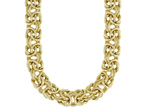 Judith Ripka 14k Gold Clad Byzantine Verona Necklace with Cubic Zirconia Accents