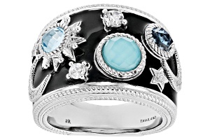 Judith Ripka White Cubic Zirconia 14k Gold Clad Toujours