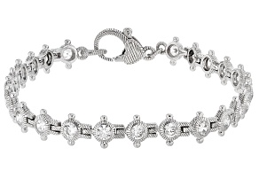 Judith Ripka Cubic Zirconia Rhodium Over Sterling Silver Haute Collection Bracelet