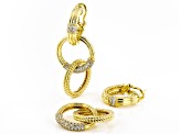 Judith Ripka Cubic Zirconia 14k Gold Clad Haute Collection Earrings