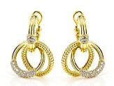 Judith Ripka Cubic Zirconia 14k Gold Clad Haute Collection Earrings