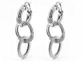 Judith Ripka Cubic Zirconia Rhodium Over Sterling Silver Haute Collection Earrings