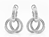 Judith Ripka Cubic Zirconia Rhodium Over Sterling Silver Haute Collection Earrings