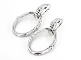 Judith Ripka Cubic Zirconia Rhodium Over Sterling Silver Town & Country Drop Earrings